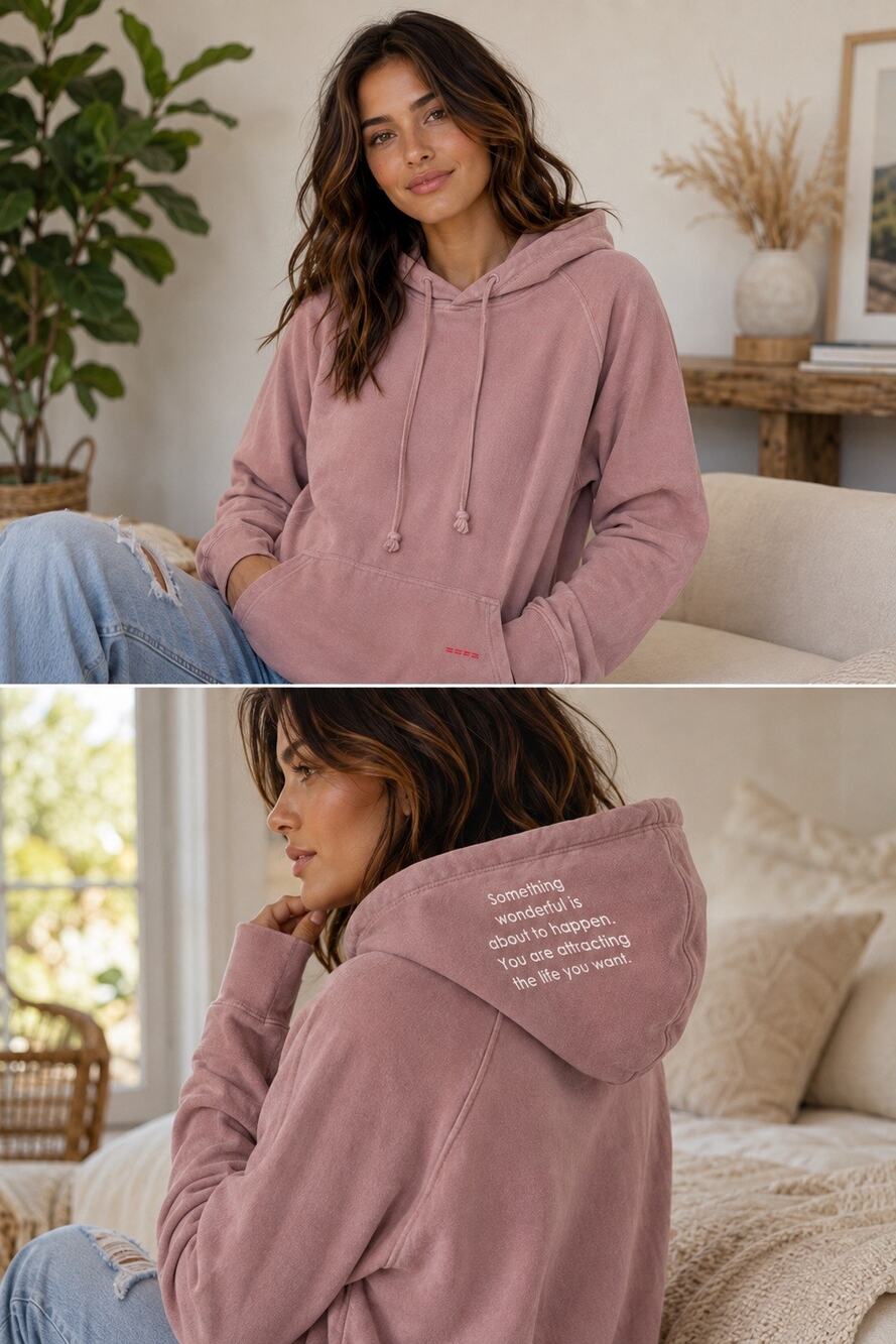 Peace Love World Hoodie something wonderful is about to happen XS PTP24